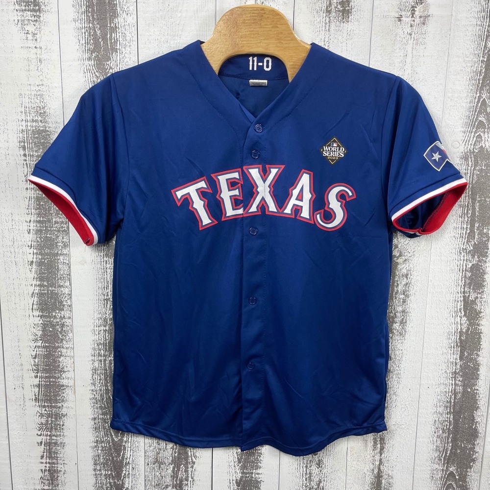 Texas Rangers Josh Jung 2023 World Series Blue Replica Jersey #6 Mens Size XL